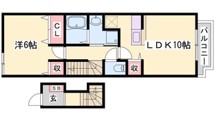 相生駅 徒歩23分 2階の物件間取画像